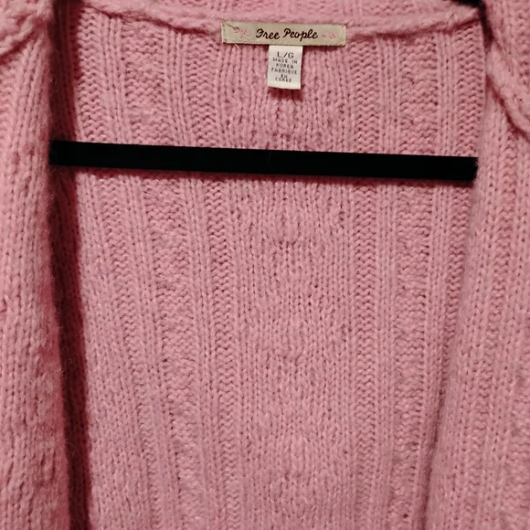 Free People Pink Cable Knit Cardigan - Picture 7 of 7